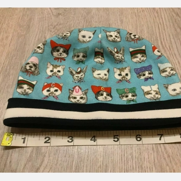 Gucci Baby Hat size L (50) aqua cats gucci lover - Picture 11 of 12